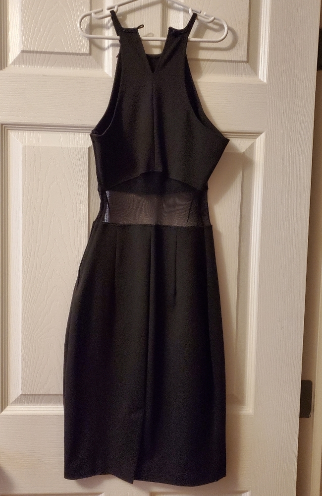Little Black Dress w/ mess panel - Picture 2 of 2